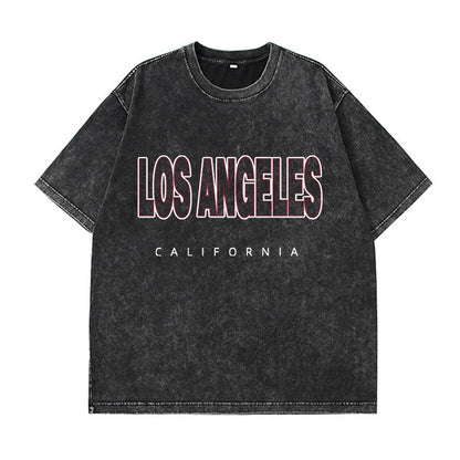 JEEZ Wear Los Angeles Washed Oversize Printed Women's T-Shirt