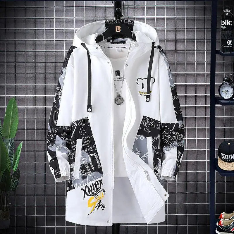 JEEZ Wear RapidStride Baskılı Trench Coat Ceket