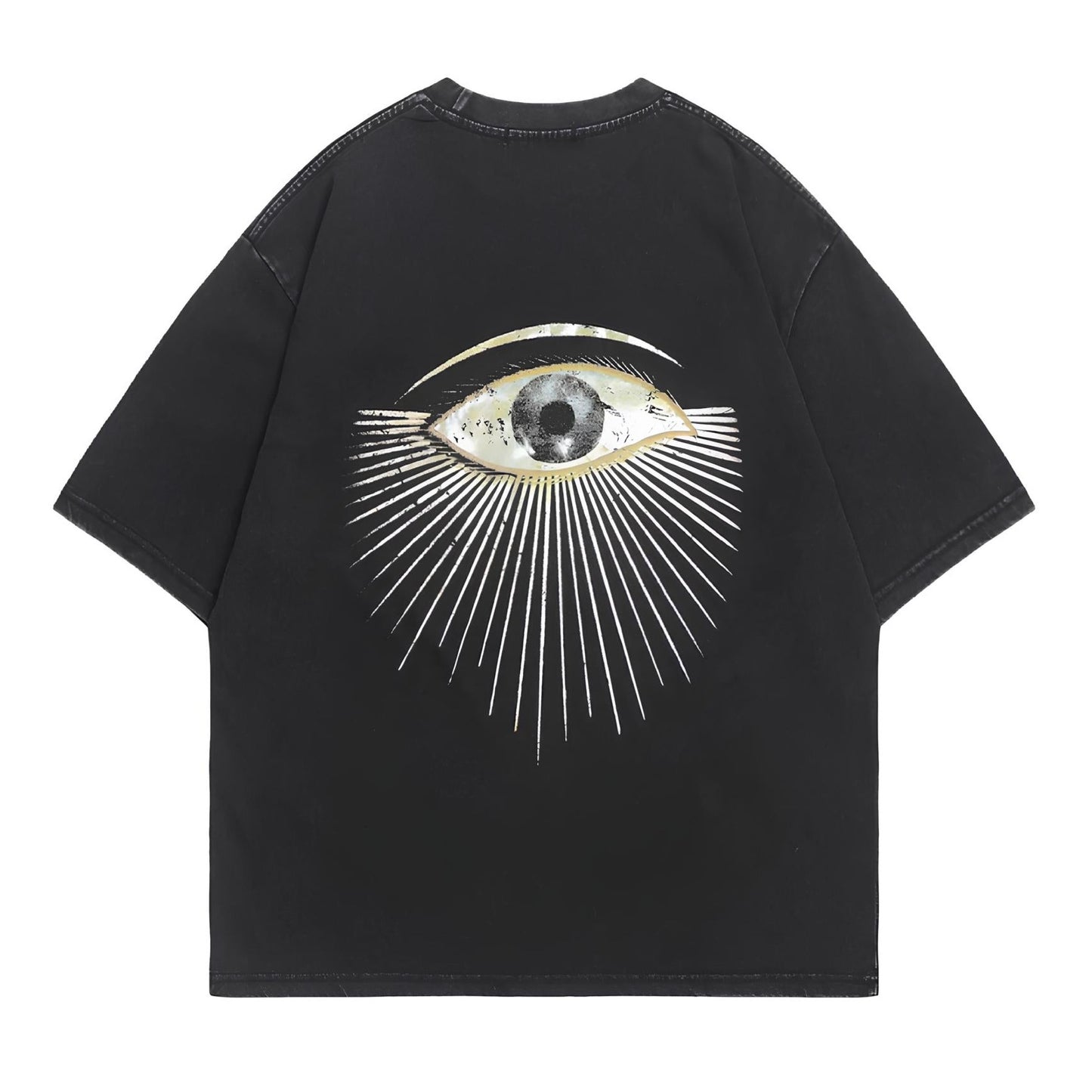 JEEZ WEAR Camiseta de mujer con estampado extragrande lavada Crystal Gaze