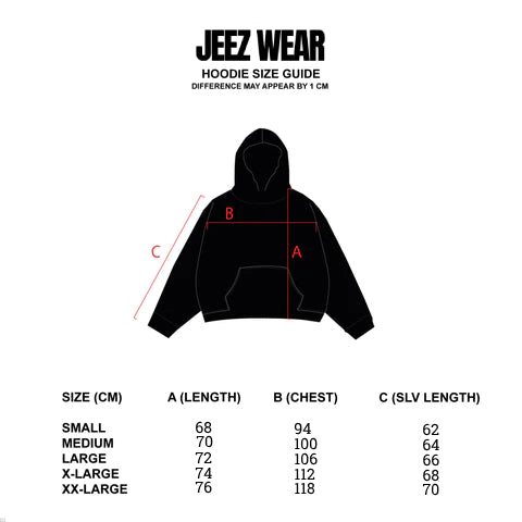 JEEZ Wear Sudadera con capucha extragrande estampada Nextall negra