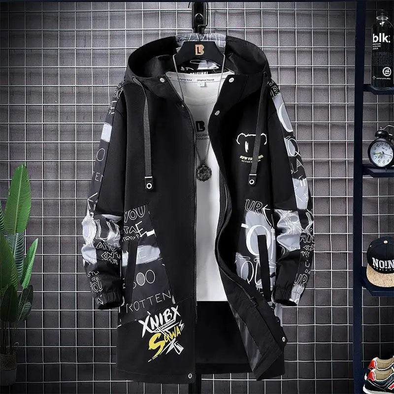 JEEZ Wear RapidStride Baskılı Trench Coat Ceket