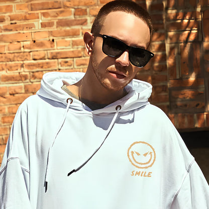 JEEZ Wear Smile Baskılı Oversize Hoodie