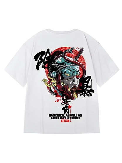 JEEZ Wear Undead Ronin Camiseta extragrande estampada para hombre