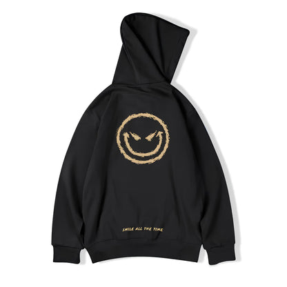 JEEZ Wear Smile Baskılı Oversize Hoodie