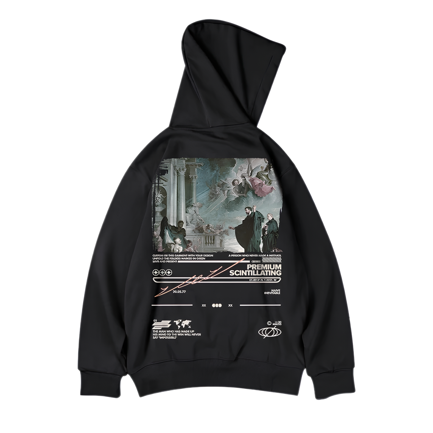 JEEZ Wear Impossible sudadera con capucha extragrande estampada