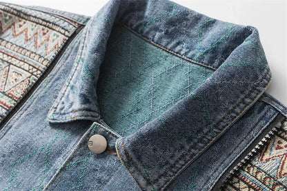 JEEZ Wear Bohemian Divide Denim Jacket