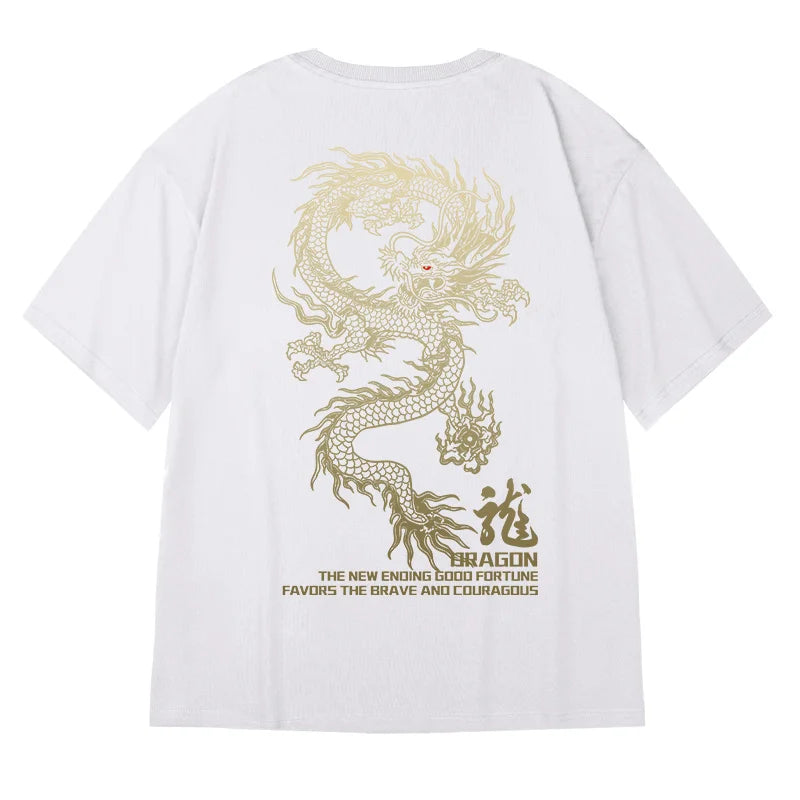 JEEZ Wear Camiseta extragrande estampada Dragon's Favor