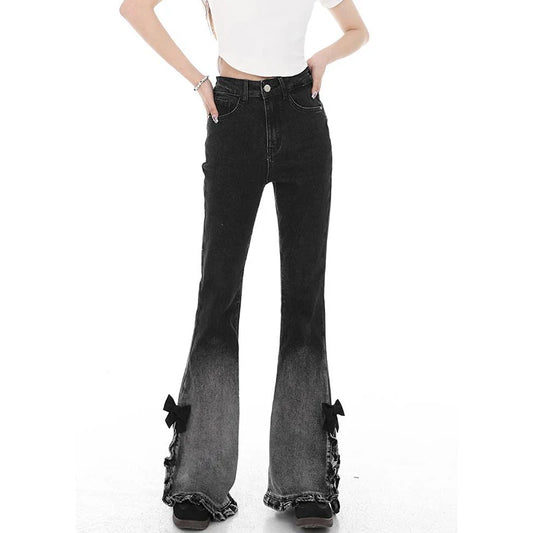 JEEZ Wear Dark Ribbon Flare Jeans