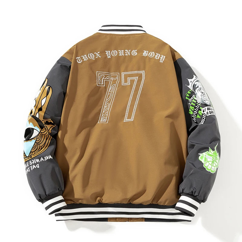 JEEZ Wear Graffiti Varsity Jacket