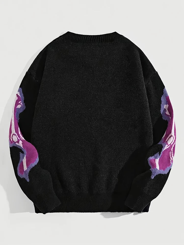 JEEZ Wear Skeleton Knitted Sweatshirt