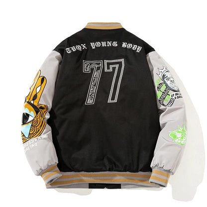 JEEZ Wear Graffiti Varsity Jacket