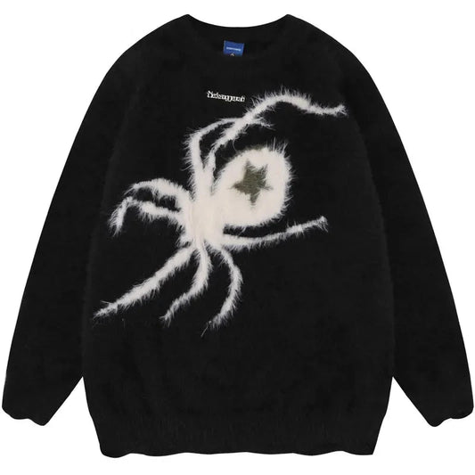 JEEZ Wear Arachnid Fuzzy Knitted Sweatshirt