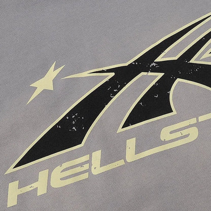 JEEZ Wear HellStar 1.0 Sudadera con capucha estampada extragrande