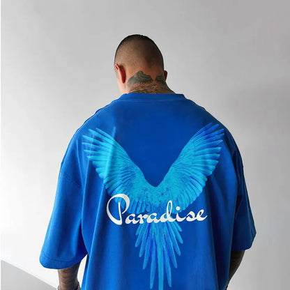 JEEZ Wear Camiseta extragrande estampada Paradise