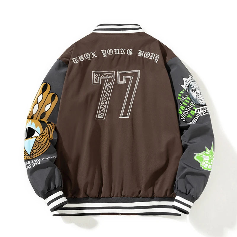 JEEZ Wear Graffiti Varsity Jacket