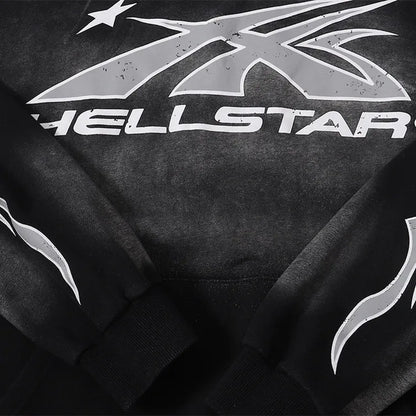 JEEZ Wear HellStar 1.0 Sudadera con capucha estampada extragrande