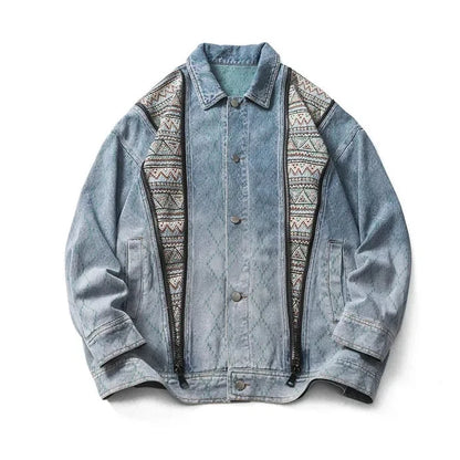 JEEZ Wear Bohemian Divide Denim Jacket