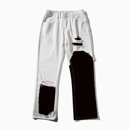 JEEZ usa pantalones vaqueros con aberturas Yin y Yang