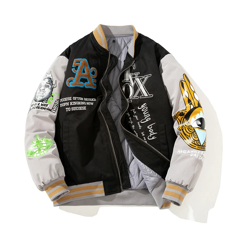 JEEZ Wear Graffiti Varsity Jacket